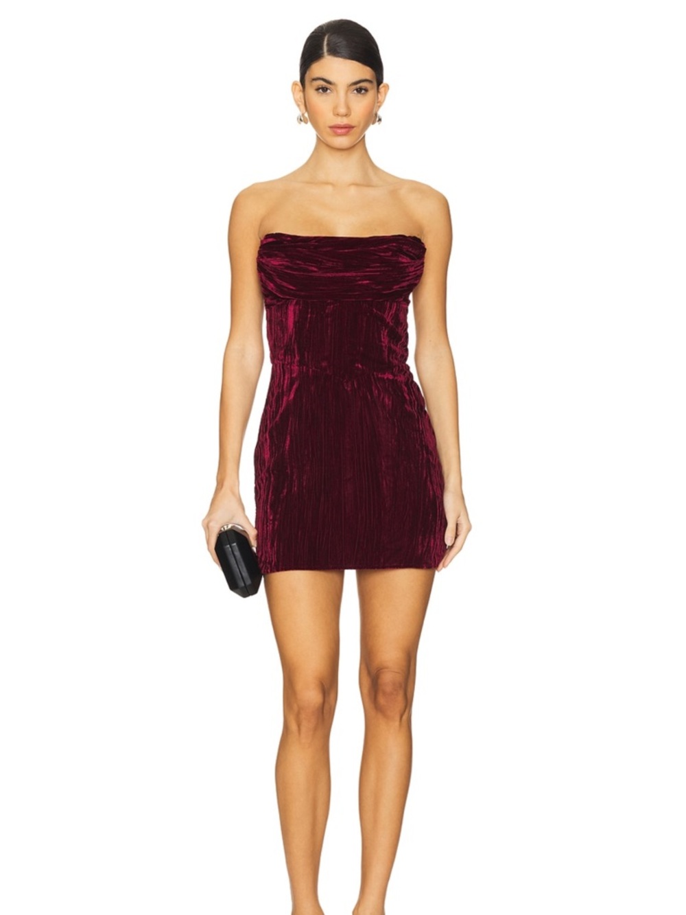 NEW House of Harlow 1960 x REVOLVE Balley Mini Dress Small Burgundy